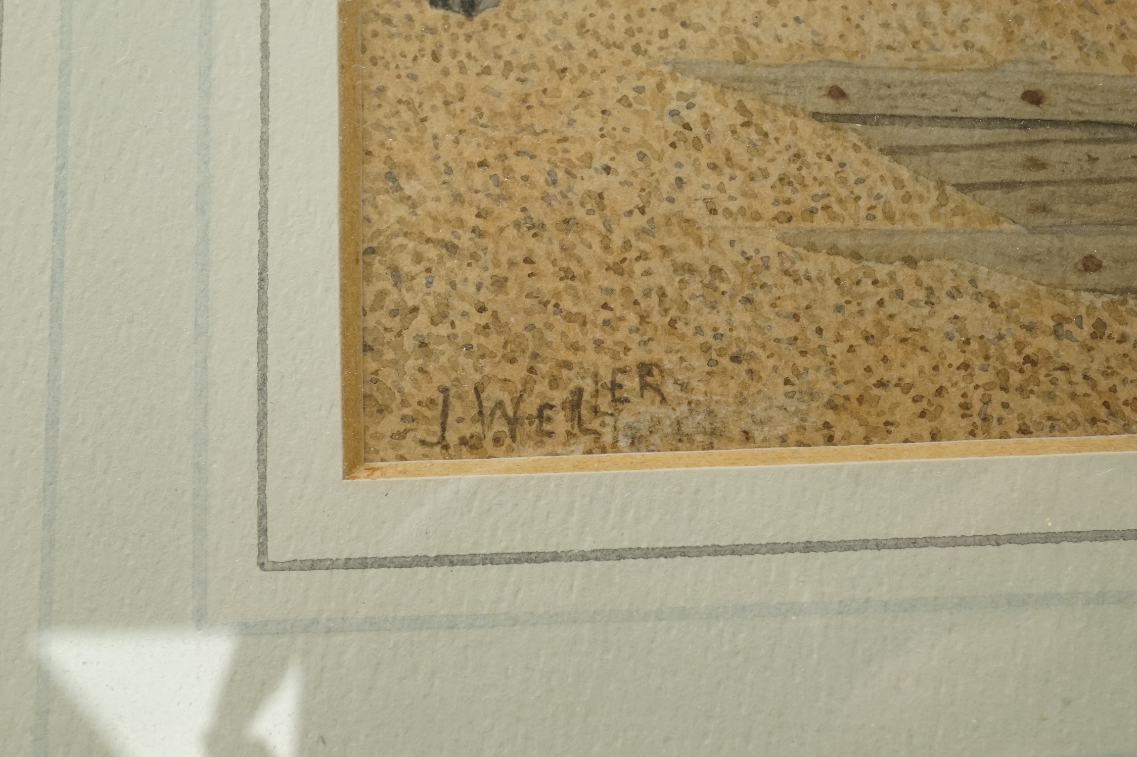 J. Weller c.1900, watercolour, 'Anymore for the Skylark', signed, 21 x 25cm